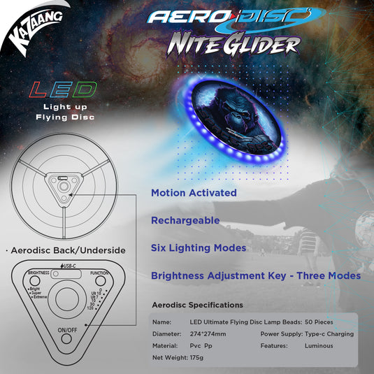 Aero Disc Nite Glider - Space Ape
